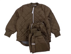 Mikk-line slate black thermal set with fleece lining